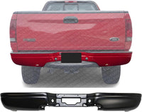 Step Bumper Face Bar Primed Steel Direct Replacement Compatible With 1997-2003 Ford F-150/2004 Heritage / 1997-2007 Ford F-Series Super Duty FO1102305 2C3Z17906DA