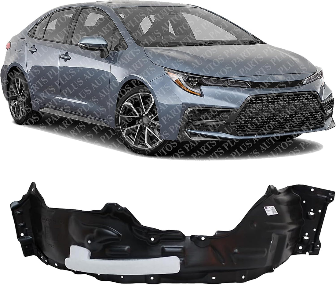 Front Fender Liner Right Passenger Side Direct Replacement Compatible With 2022-2023 Toyota Corolla TO1249252 538750A100
