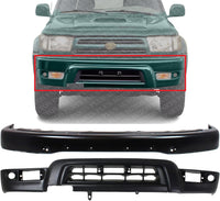 AUTOS PARTS PLUS Front Bumper Face Bar Primed + Lower Valance Panel With Fender Flare Hole Direct Replacement Compatible With 1999-2002 Toyota 4Runner TO1002166 TO1095181 5210135927 5391135912