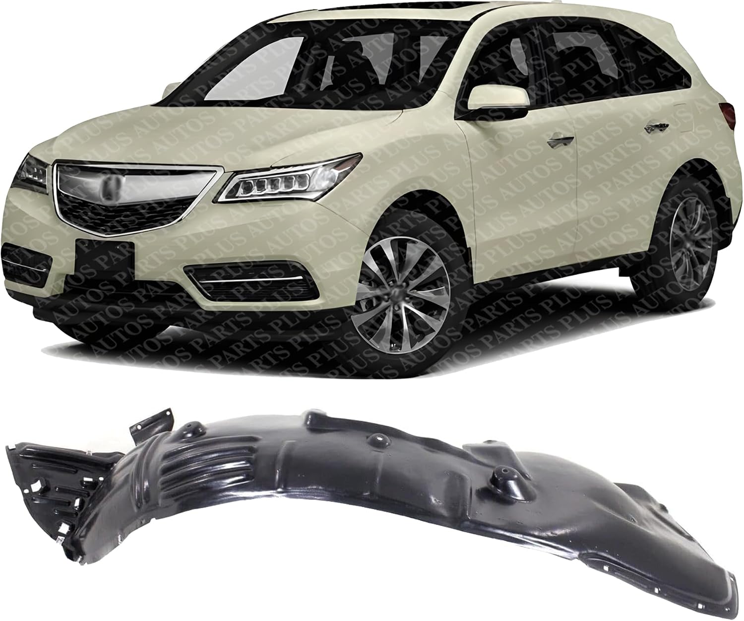 Front Fender Liner Left Driver Side Direct Replacement Compatible With 2014-2015 Acura MDX AC1248131 74151TZ5A00