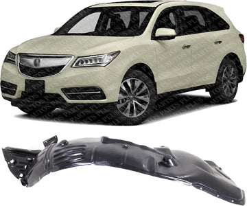 Front Fender Liner Left Driver Side Direct Replacement Compatible With 2014-2015 Acura MDX AC1248131 74151TZ5A00