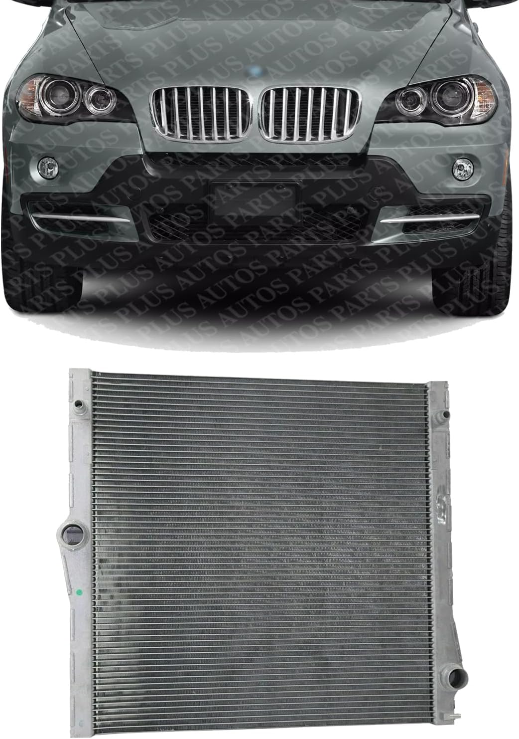 Front Radiator Aluminum Core Direct Replacement Compatible With 2007-2010 BMW X5 BM3010171 17117585035