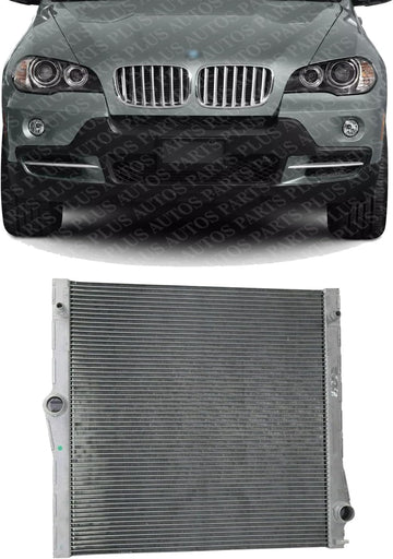 Front Radiator Aluminum Core Direct Replacement Compatible With 2007-2010 BMW X5 BM3010171 17117585035