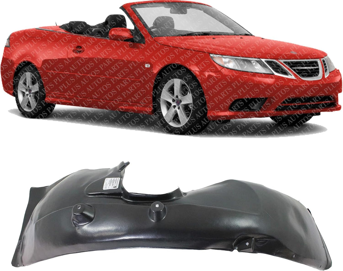 Front Fender Liner Right Passenger Side Direct Replacement Compatible With 2003-2010 Saab 9-3 SB1249103 12786021