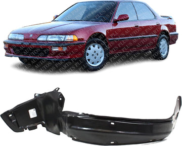 Front Fender Liner Left Driver Side Direct Replacement Compatible With 1990-1993 Acura Integra AC1248102 74151SK7000