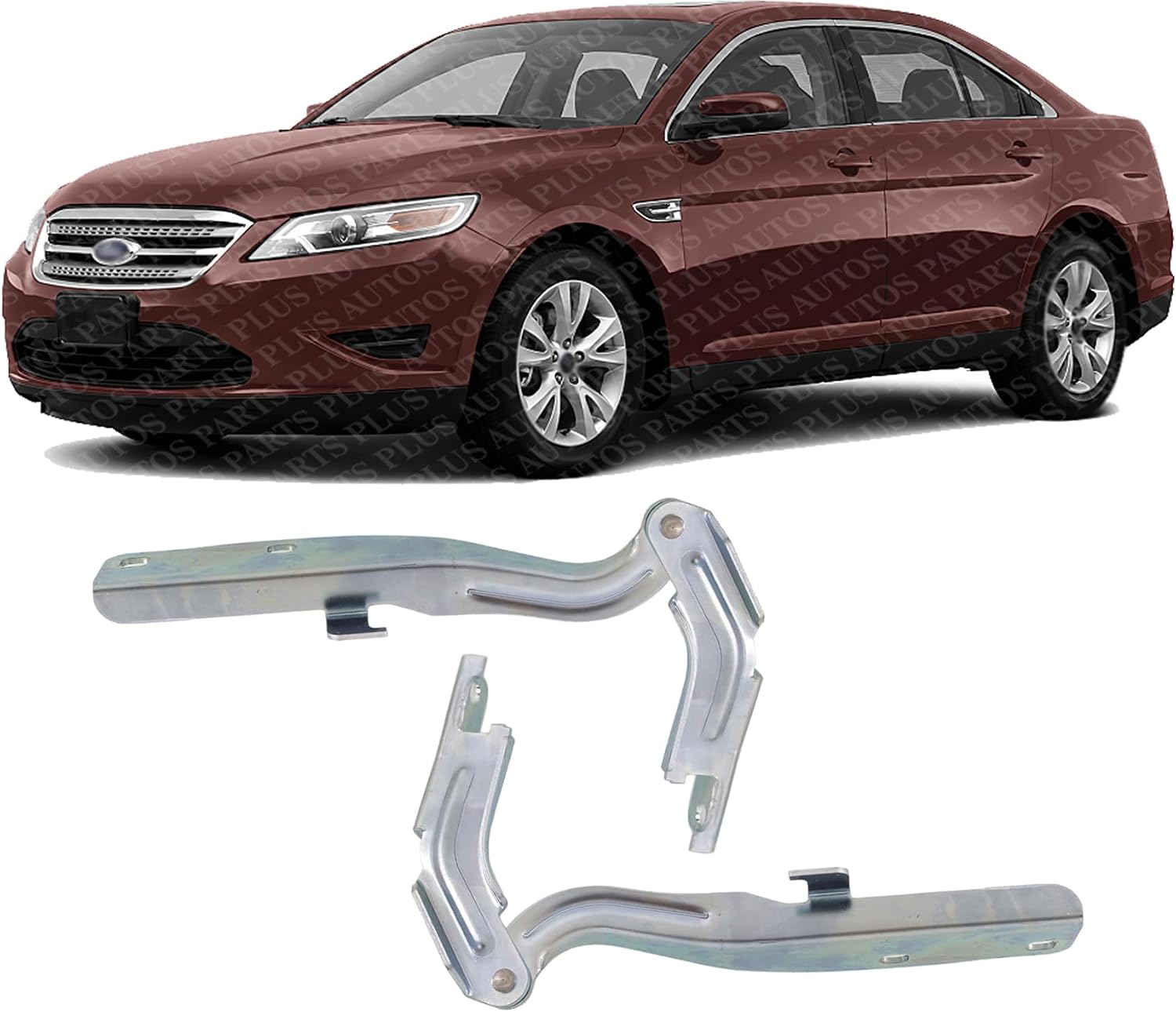 AUTOS PARTS PLUS Set of 2 Front Hood Hinge Steel Right Passenger & Left Driver Side Direct Replacement Compatible with 2010-2019 Ford Taurus FO1236163 FO1236162 AG1Z16796A AG1Z16797A