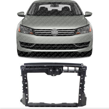 Front Radiator Support Plastic with Steel Direct Replacement Compatible with 2012-2015 Volkswagen Passat VW1225138 561805588B9B9