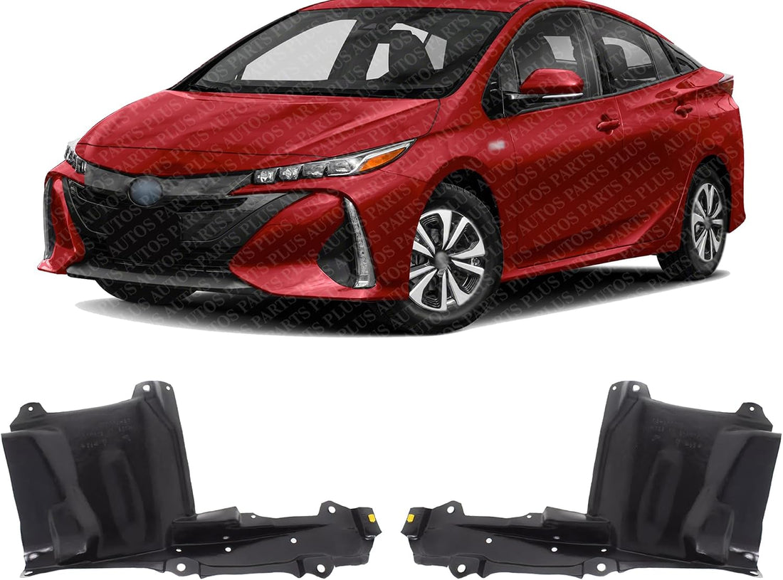 Set of 2 Front Engine Splash Shield Under Cover Left Driver & Right Passenger Side Direct Replacement Compatible with 2016-2018 Toyota Prius / 2017-2018 Prime TO1228225 TO1228226