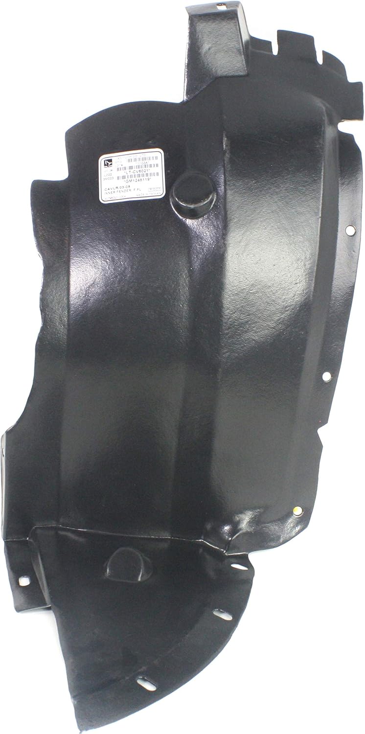Front Section Fender Liner Left Driver Side Direct Replacement Compatible With 2003-2005 Chevrolet Cavalier GM1248119 22708175