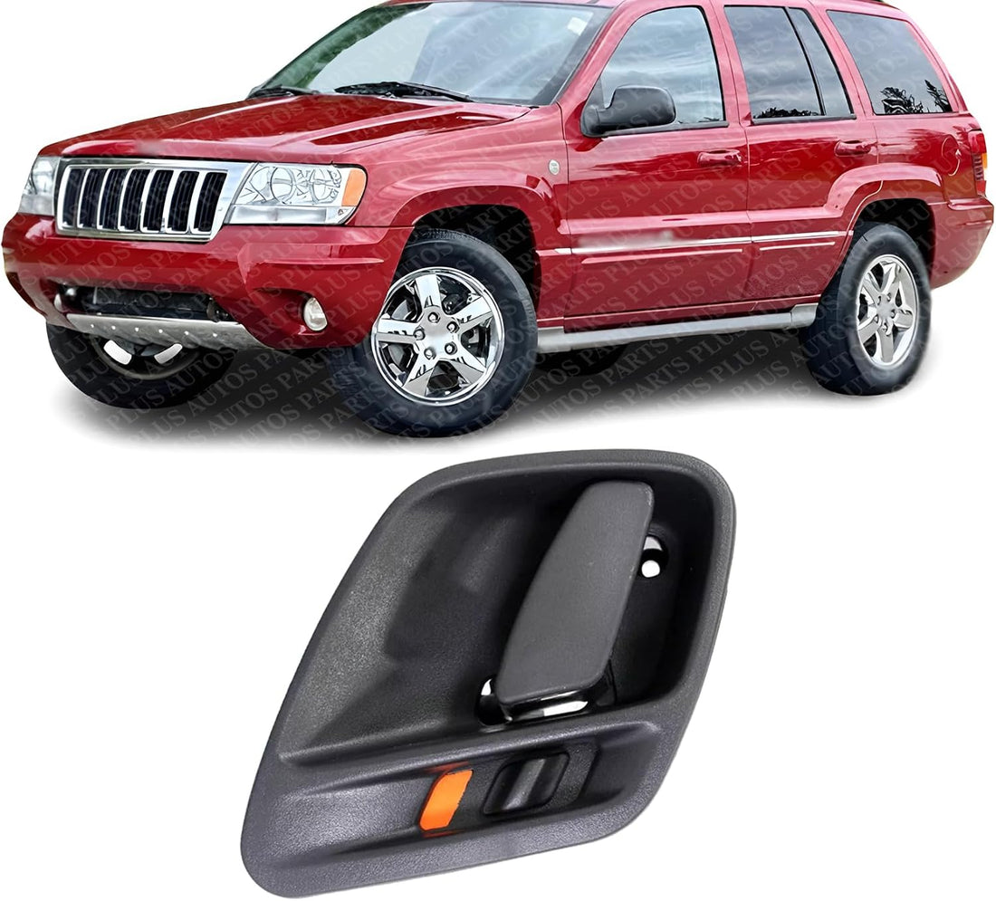 Front Or Rear Interior Door Handle Left Driver Side Direct Replacement Compatible with 1999-2004 Jeep Grand Cherokee CH1352131 5FX731AZAC