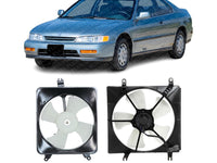 Front Radiator + AC Condenser Cooling Fan Assembly Direct Replacement Compatible with 1994-1997 Honda Accord HO3110101 HO3115118 HO3113102 19015P0A003-PFM 19020PT0003 19