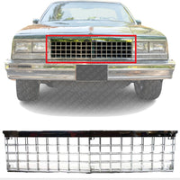 Front Grille Chrome Shell And Insert With Emblem Provision Direct Replacement Compatible With 1982-1987 Chevrolet El Camino/GMC Caballero / 1982-1983 Malibu GM1200167 14034154