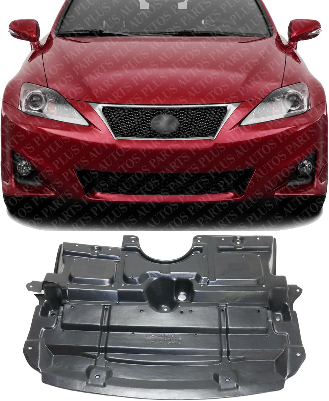 Front Engine Splash Shield Under Cover Plastic Direct Replacement Compatible with 2011-2013 Lexus IS250 / IS350 LX1228144 5141053130