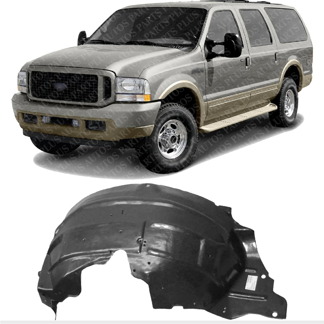 Front Fender Liner Left Driver Side Direct Replacement Compatible With 1999-2007 Ford F-Series Super Duty FO1246108 5C7Z16055AA