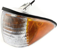 Set Of 2 Front Corner Light Lens And Housing Left Driver & Right Passenger Side Direct Replacement Compatible With 1987-1993 Ford Mustang FO2551103 FO2550105 E7ZZ15A201A