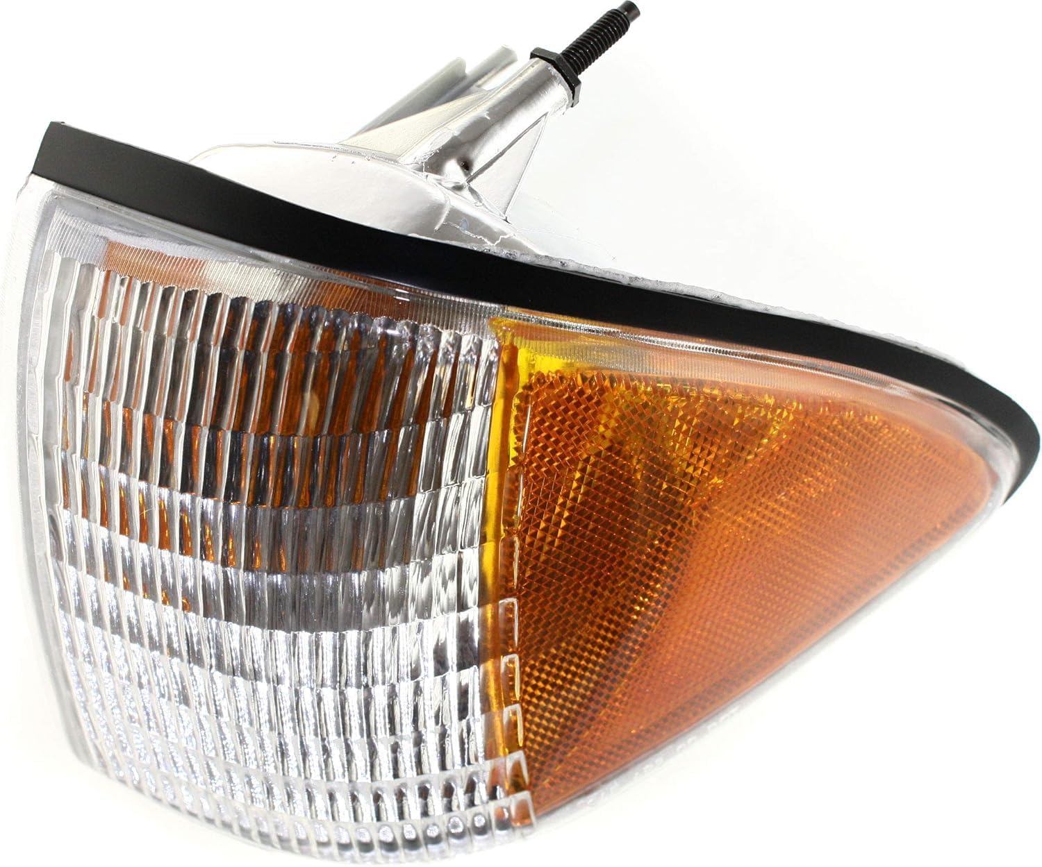 Front Outer Corner Light Lens And Housing Left Driver Side Direct Replacement Compatible With 1987-1993 Ford Mustang FO2550105 E7ZZ15A201B