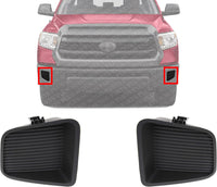 Set of 2 Front Fog Light Cover Textured Left Driver & Right Passenger Side Direct Replacement Compatible With 2014-2021 Toyota Tundra TO1038174 TO1039174 521270C060 521280C060