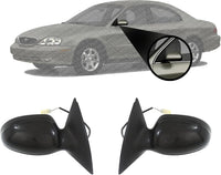 Set of 2 Front Mirror Power Non-Folding Non-Heated Primed Left Driver & Right Passenger Side Direct Replacement Compatible With 2000-2007 Ford Taurus FO1321345 FO1320345