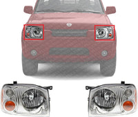 Set Of 2 Front Head Light Assembly Plastic Left Driver & Right Passenger Side Direct Replacement Compatible With 2001-2004 Nissan Frontier NI2502130 NI2503130 260608Z325 260108Z325