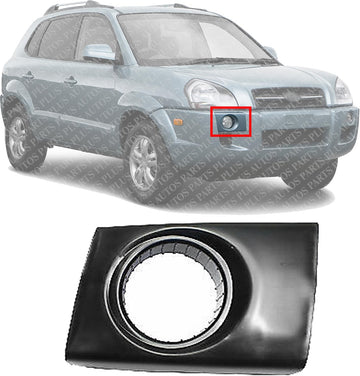 Front Fog Light Molding Primed Right Passenger Side Direct Replacement Compatible With 2005-2009 Hyundai Tucson HY2599100 865582E000