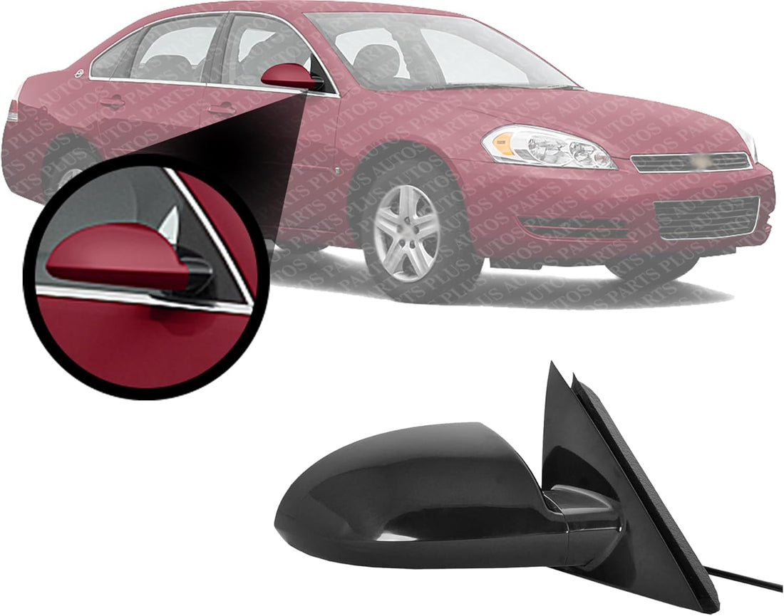 Front Power Mirror Non-Folding Non Heated Primed Right Passenger Side Direct Replacement Compatible With 2006-2013 Chevrolet Impala / 2014-2016 Limited GM1321306 20759190