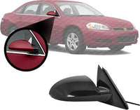 Front Power Mirror Non-Folding Non Heated Primed Right Passenger Side Direct Replacement Compatible With 2006-2013 Chevrolet Impala / 2014-2016 Limited GM1321306 20759190