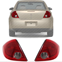 Set Of 2 Tail Light Assembly Plastic Left Driver & Right Passenger Side Direct Replacement Compatible With 2005-2010 Pontiac G6 GM2801201 GM2800201 15242808 15242809