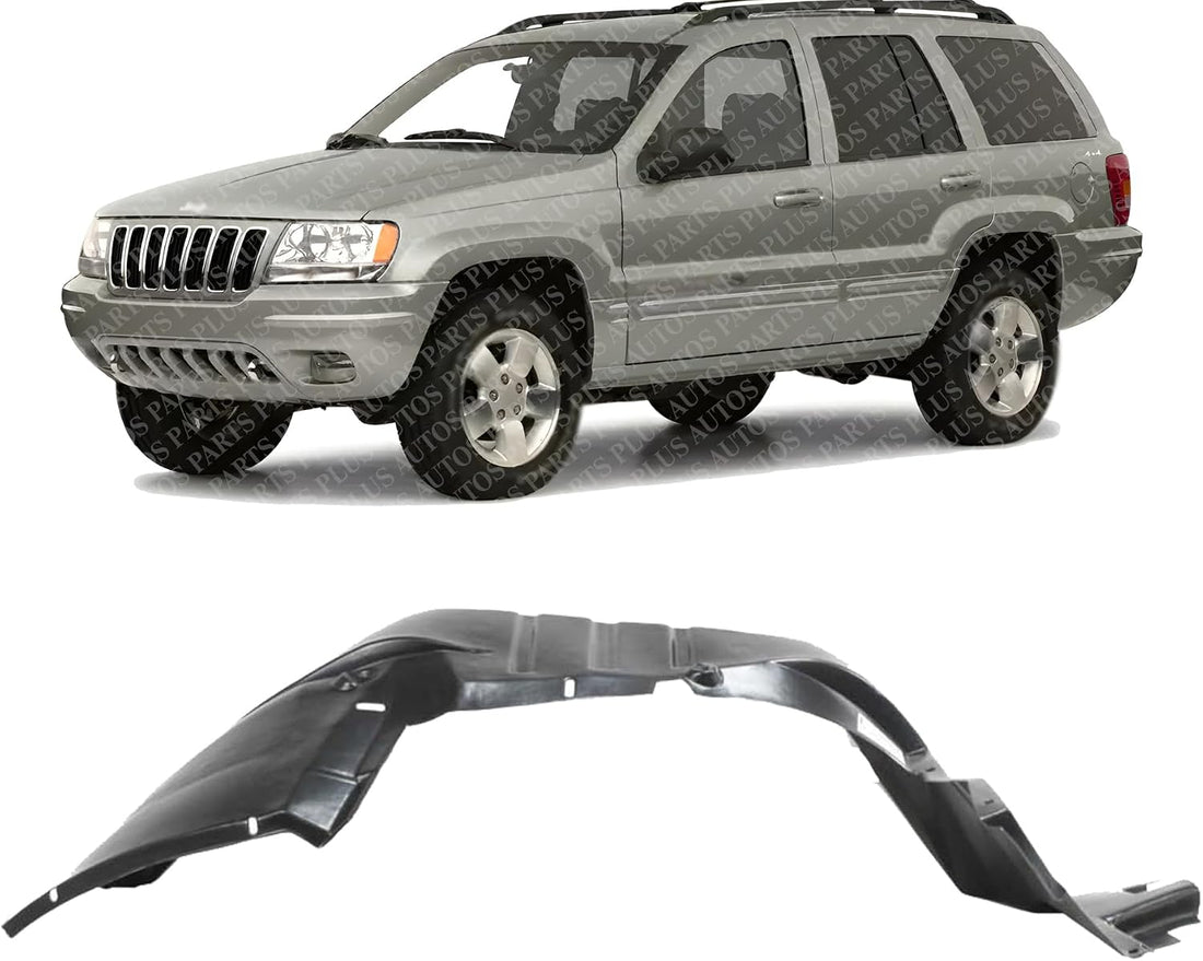 Front Fender Liner Left Driver Side Direct Replacement Compatible With 1997-2001 Jeep Cherokee CH1248105 55175897AE