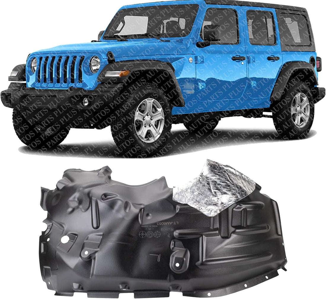 Front Fender Liner Left Driver Side Direct Replacement Compatible With 2018-2024 Jeep Wrangler / 2020-2023 Gladiator CH1248198 68270815AD 68270815AB