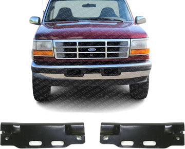 Set of 2 Front Bumper Mounting Arm Bracket Left Driver & Right Passenger Side Direct Replacement Compatible with 1992-1997 Ford F-Series FO1066108 FO1067108 F2TZ17752A F2TZ17752B