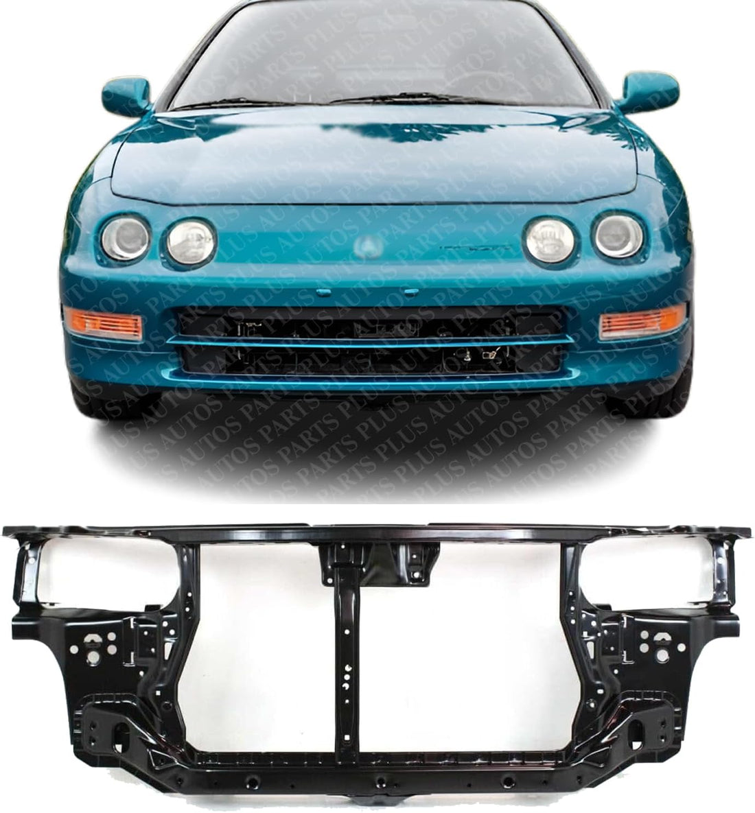 Front Radiator Support Assembly Steel Direct Replacement Compatible With 1994-1995 Acura Integra AC1225103 60400ST8315ZZ