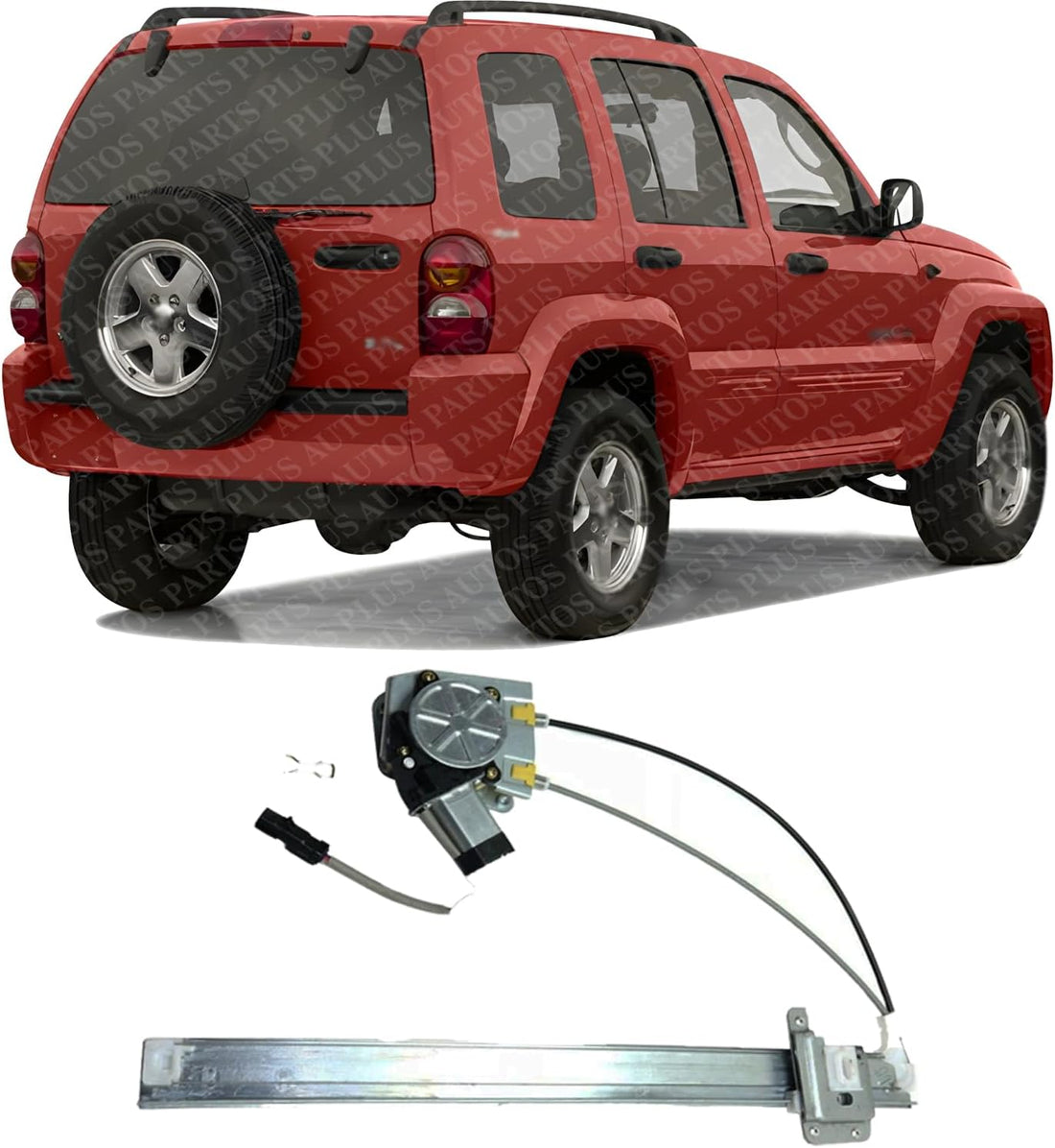 Rear Power Window Regulator with Motor Right Passenger Side Direct Replacement Compatible with 2002-2006 Jeep Liberty CH1551111 68059646AA 55360034AJ