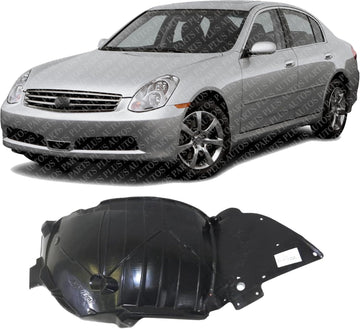 Front Section Fender Liner Left Driver Side Direct Replacement Compatible With 2005-2006 Infiniti G35 IN1250108 63845AC500