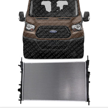Front Radiator Aluminum Core Direct Replacement Compatible With 2015-2019 Ford Transit-150 250 350 FO3010329 CK4Z8005B
