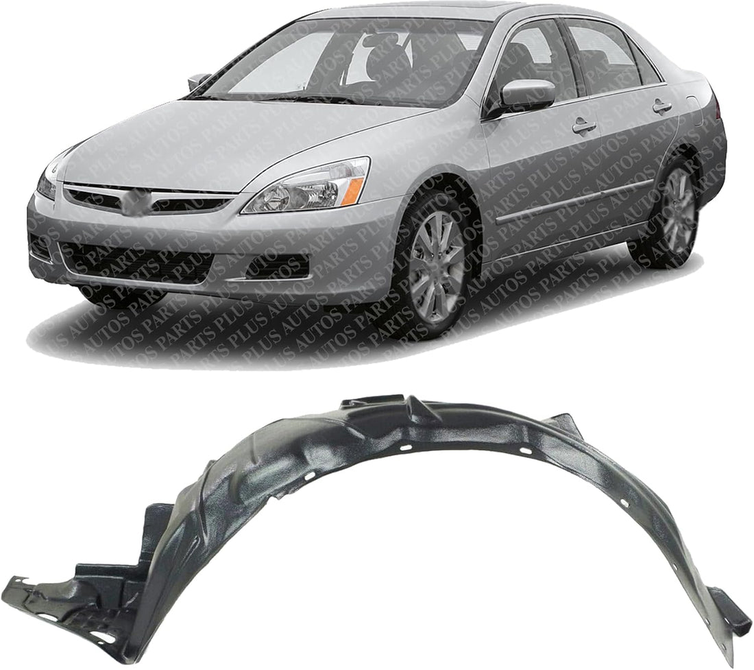 Front Fender Liner Left Driver Side Direct Replacement Compatible With 2003-2007 Honda Accord HO1248126 74151SDCA00