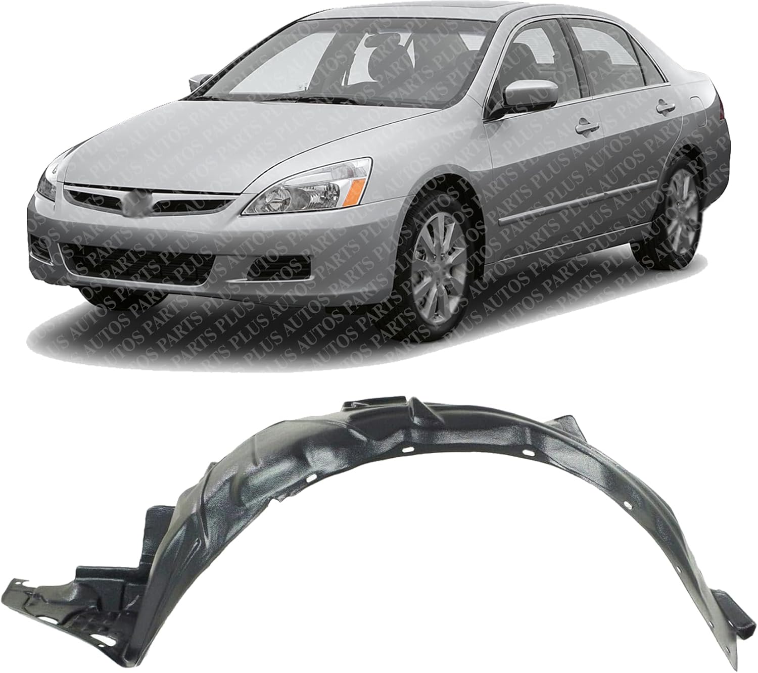 Front Fender Liner Left Driver Side Direct Replacement Compatible With 2003-2007 Honda Accord HO1248126 74151SDCA00
