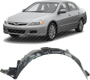 Front Fender Liner Left Driver Side Direct Replacement Compatible With 2003-2007 Honda Accord HO1248126 74151SDCA00
