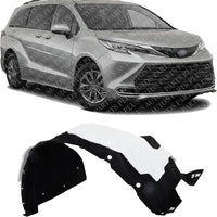 Front Fender Liner Right Passenger Side Direct Replacement Compatible with 2021-2023 Toyota Sienna TO1249248 5380508061 5380508062