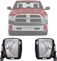 AUTOS PARTS PLUS Set of 2 Front Fog Light Assembly Left Driver & Right Passenger Side Direct Replacement Compatible With 2013-2018 Ram 1500 CH2593147 CH2592147 68104820AC 68104821AD