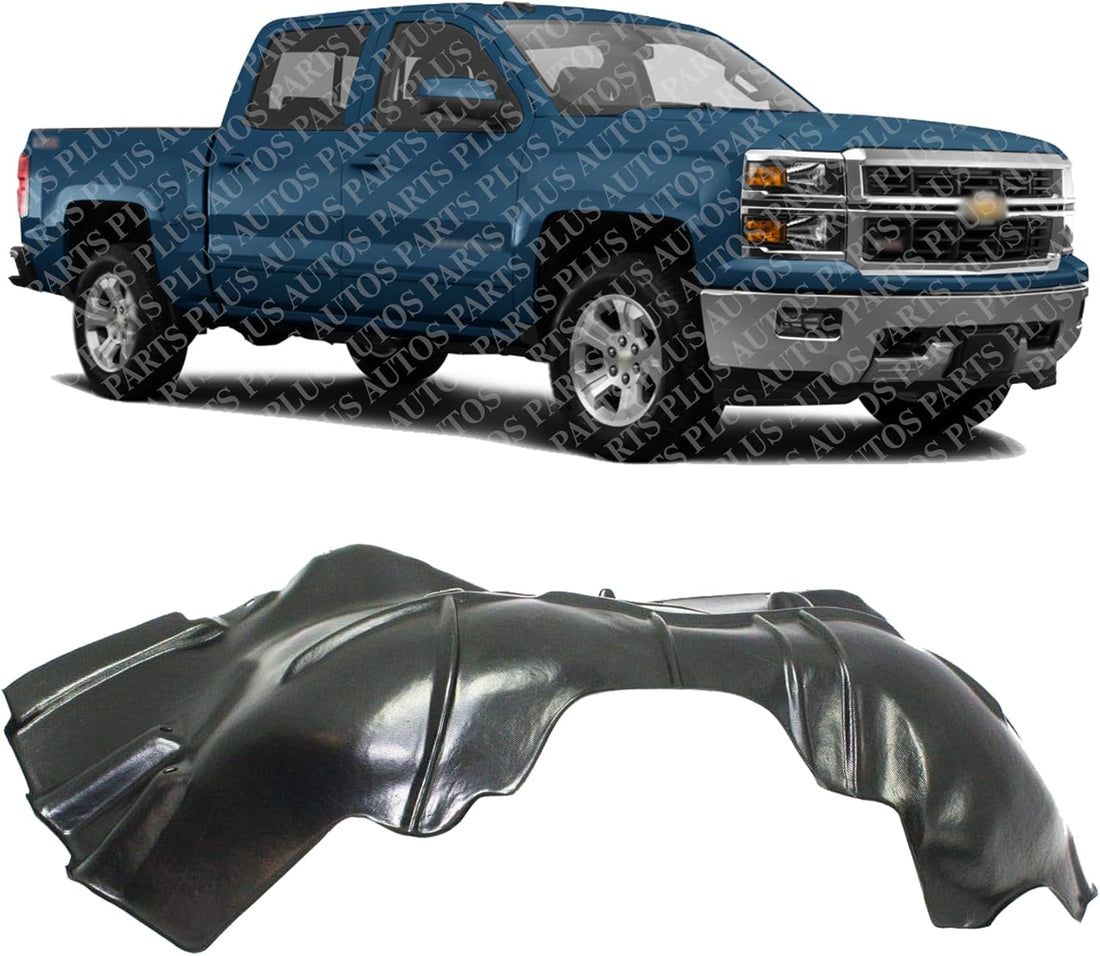 Front Fender Liner Right Passenger Side Direct Replacement Compatible With 2014-2015 Chevrolet Silverado 1500 GM1249237 22757274