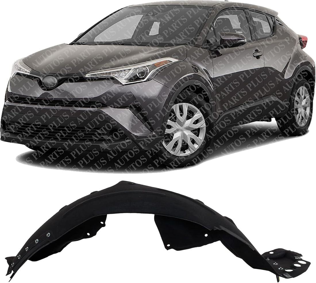 Front Fender Liner Left Driver Side Direct Replacement Compatible With 2018-2022 Toyota C-HR TO1248238 5387610080