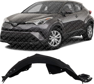 Front Fender Liner Left Driver Side Direct Replacement Compatible With 2018-2022 Toyota C-HR TO1248238 5387610080