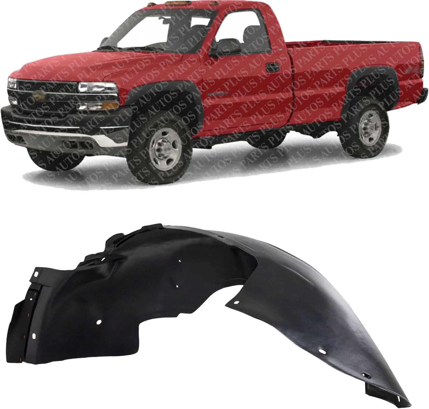 Front Fender Liner Left Driver Side Direct Replacement Compatible With 2001-2006 Chevrolet Silverado/GMC Sierra 2500HD 3500HD GM1248165 15132711