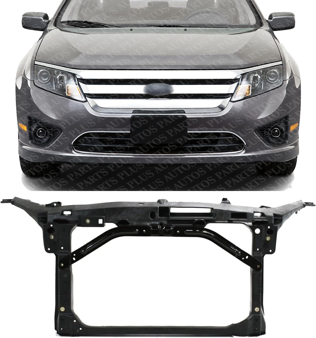 Front Radiator Support Assembly Plastic with Steel Direct Replacement Compatible With 2010-2012 Ford Fusion/Lincoln MKZ FO1225200 AH6Z16138A