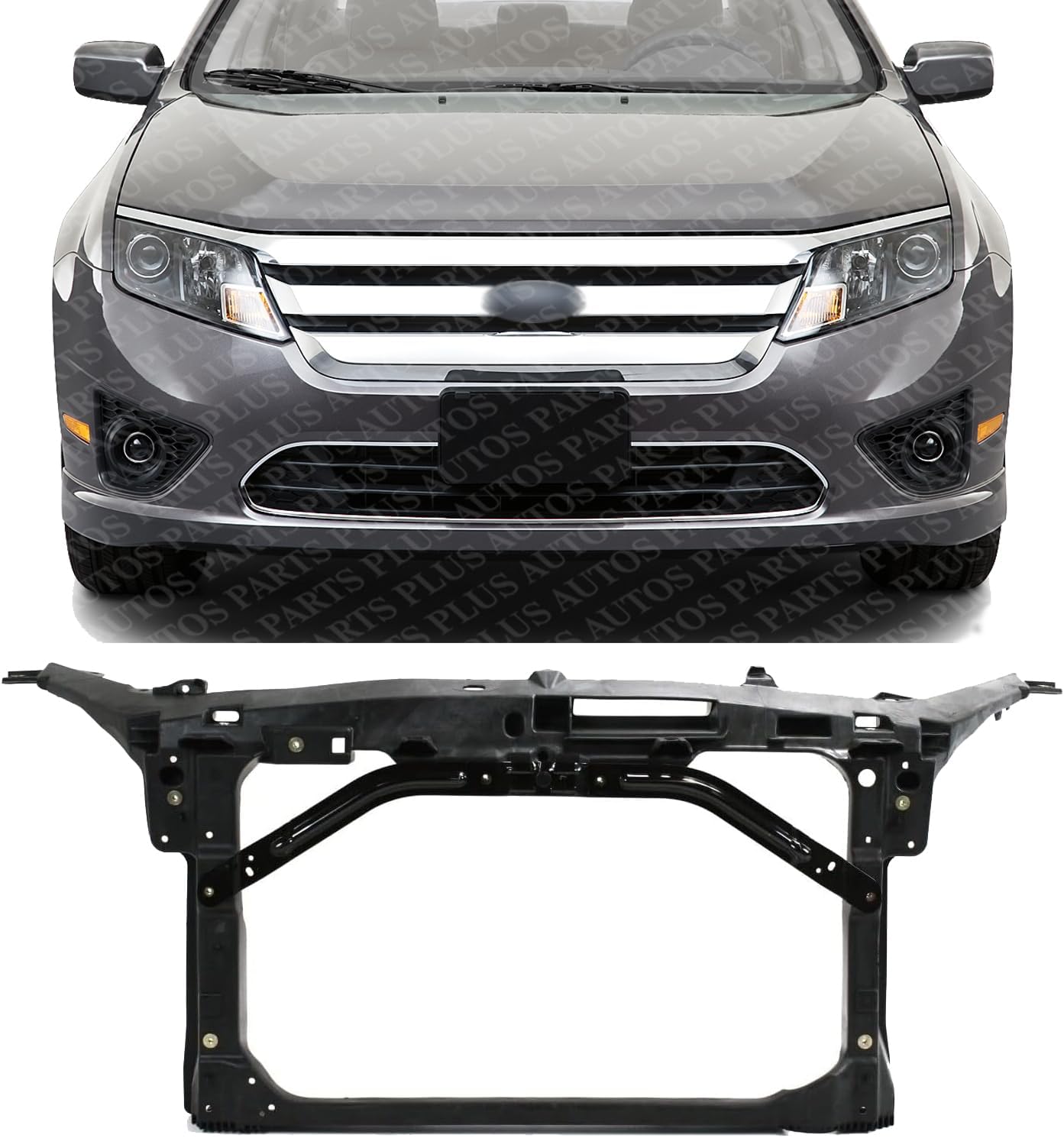 Front Radiator Support Assembly Plastic with Steel Direct Replacement Compatible With 2010-2012 Ford Fusion/Lincoln MKZ FO1225200 AH6Z16138A