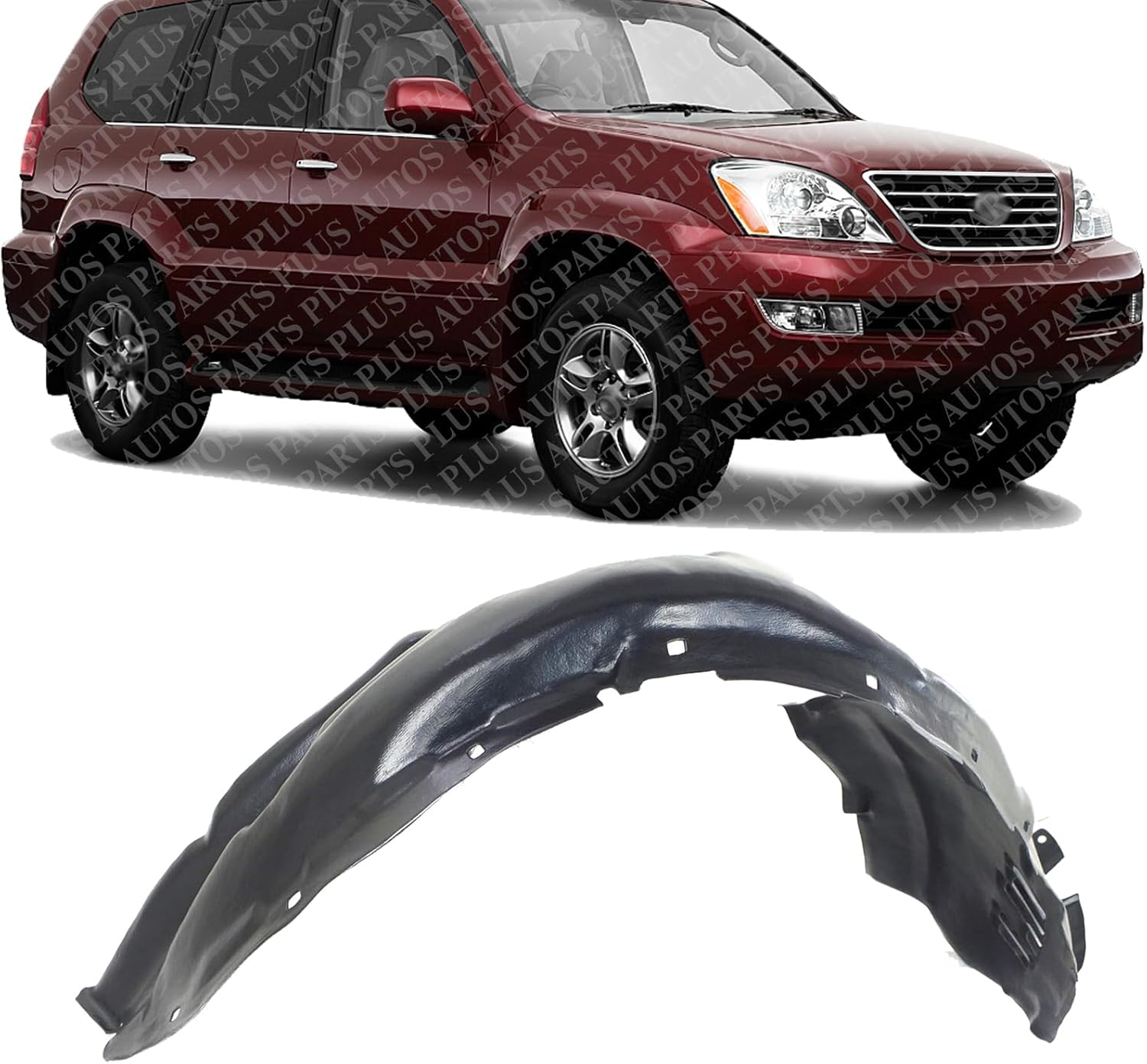 Front Fender Liner Right Passenger Side Direct Replacement Compatible with 2003-2009 Lexus GX470 LX1251115 5387560051