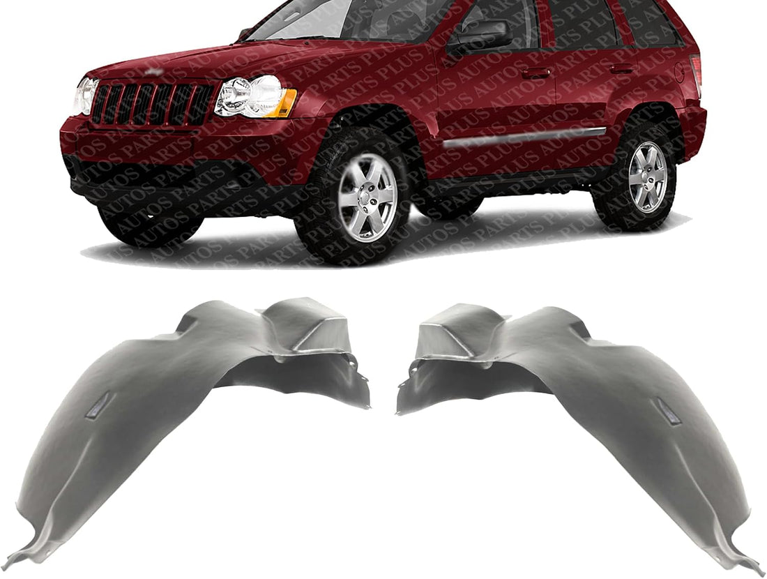 Set Of 2 Front Fender Liner Right Passenger & Left Driver Side Direct Replacement Compatible With 2008-2010 Grand Cherokee CH1248139 CH1249139 55079096AA 55079097AA