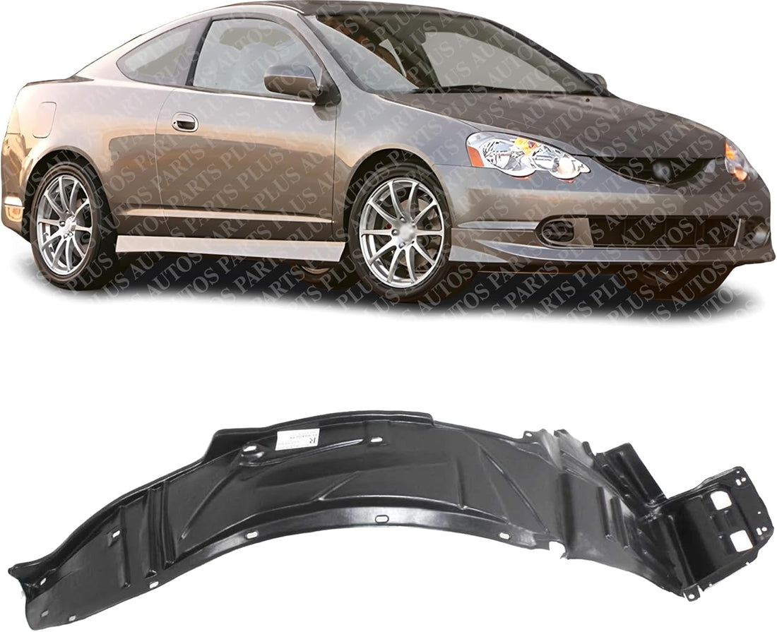 Front Fender Liner Right Passenger Side Direct Replacement Compatible with 2002-2004 Acura RSX AC1249105 74101S6M000