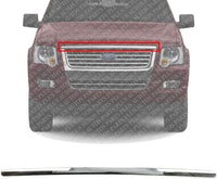 AUTOS PARTS PLUS Front Hood Molding Assembly Chrome Direct Replacement Compatible With 2006-2010 Ford Explorer FO1235105 6L2Z16856AA