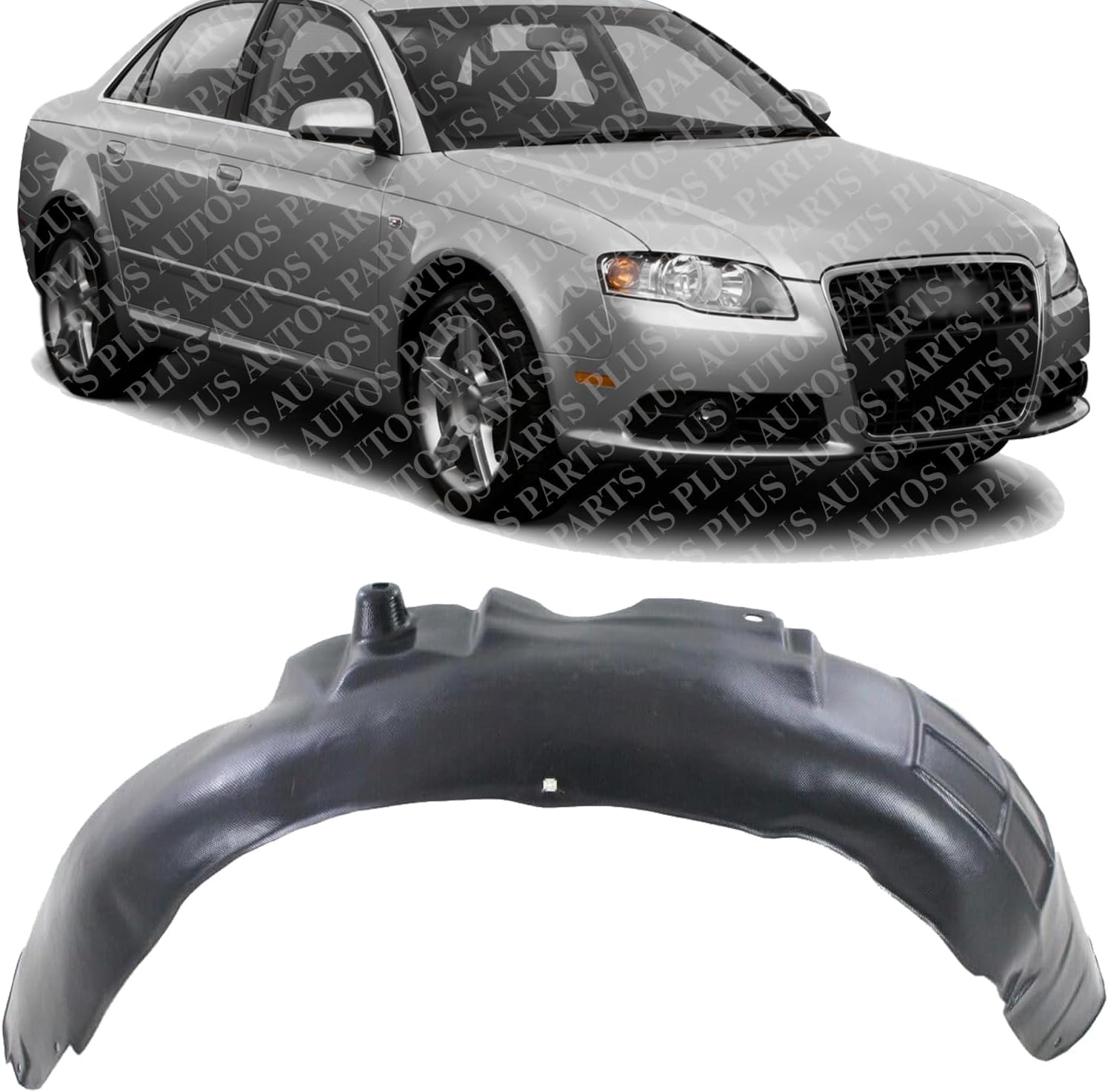Front Fender Liner Right Passenger Side Direct Replacement Compatible With 2005-2008 Audi A4 / S4 AU1251100 8E0821172E